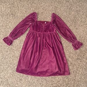 Janie and Jack Girls Velvet Sweetheart Dress size 7